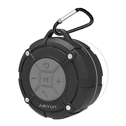 Shower Speaker, IPX7 Waterproof Bluetooth Speaker with HD Bass, Suction Cup & Durable Hook, Built-in Mic for Hands-Free Calls, Pool, Beach, Outdoor(Grey) - color: Gray
