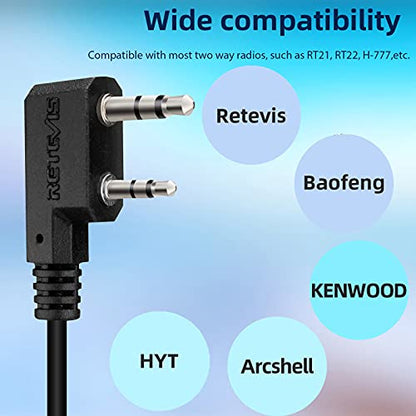 Retevis Two Way Radio Headset with Mic, Open Full Face Motorcycle Helmet
