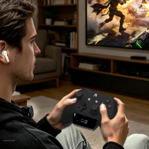 Bluetooth Adapter for Xbox Controllers with 2.4GHz Wireless MIC | for Xbox One/Series XIS/Elite 2, Use AirPods & Wireless Headphones, Low Latency, Dual OLED Display, Noise Cancellation, 13H