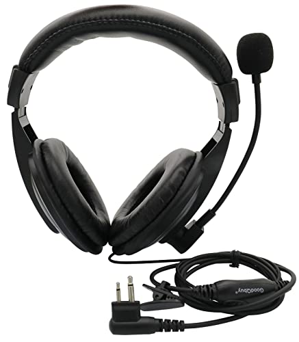 Overhead Headsets Headphones with VOX-PTT Boom Mic Compatible with Motorola Radios Walkie Talkie RDM2070d CP200 CP200d CLS1410 CLS1413 CLS1450 2-pin