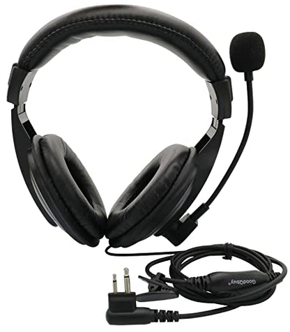 Overhead Headsets Headphones with VOX-PTT Boom Mic Compatible with Motorola Radios Walkie Talkie RDM2070d CP200 CP200d CLS1410 CLS1413 CLS1450 2-pin