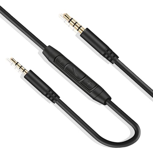 3.5mm to 2.5mm Audio Cable Replacement Cord for Bose Headphones Aux Wire | In-line Mic, Volume Control, Work for Bose NC700 QuietComfort Ultra 45 QC45 QC35II QC35 QC25 JBL Tune 720BT 660NC 670NC 770NC