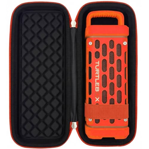 Turtlebox Ranger 블루투스 5.4 스피커 하드 쉘 휴대용 보관 가방 방수 보호 정리함 박스 실외용, 블랙 및 오렌지(케이스만 해당) | Protective, Portable, Versatile Color - color: 블랙/오렌지.