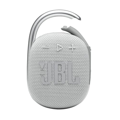 JBL Clip 4 - Portable Mini Bluetooth Speaker, big audio and punchy bass, integrated carabiner, IP67 waterproof and dustproof, 10 hours of playtime, speaker for home, outdoor and travel (White) - color: White