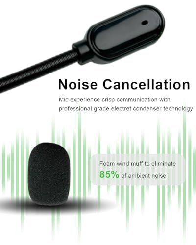 Replacement Microphone for Turtle Beach Ear Force XO Three XO Four Stealth Recon 150 50 50X 50P 60P Xbox One 400 420x 450 500p 520 Gaming Headsets Boom Mic for PS5 PC, 3.5 mm Jack
