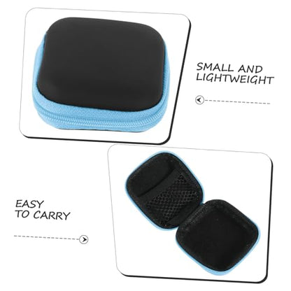 UKCOCO Portable Eva Earbuds Carrying Case with Zipper Durable Water Resistant Cord Organizer for Travel Essentials Compact Electronic Storage Bag for Earphones and Cables