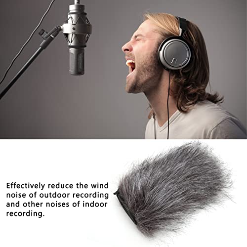 Mic Windscreen, Outdoor Wind Cover, Professional Noise Reduction Universal Fit for Video Recording Mics, Camera Microphones