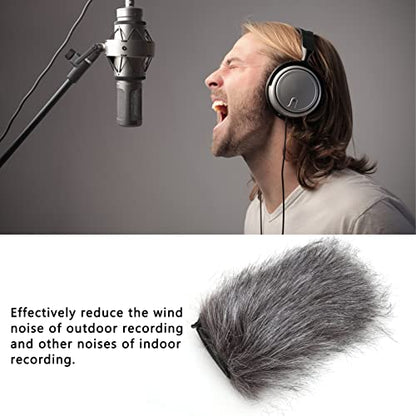 Mic Windscreen, Outdoor Wind Cover, Professional Noise Reduction Universal Fit for Video Recording Mics, Camera Microphones