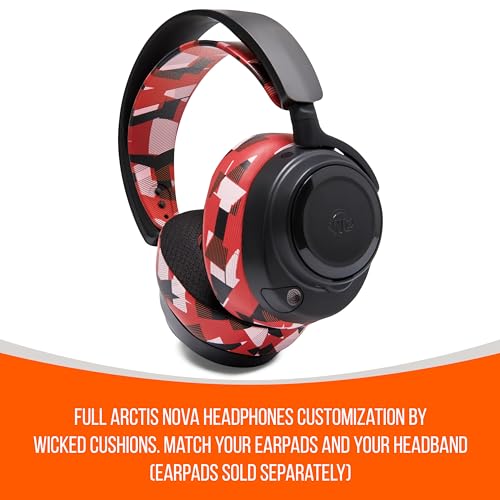 WC HeadbandZ Arctis Nova - Upgraded Silicone Headband for Arctis Nova Headsets by Wicked Cushions - Enhanced Flexibility, Comfort, and Style with Matching Earpad Designs | Red Prism - color: Red Prism