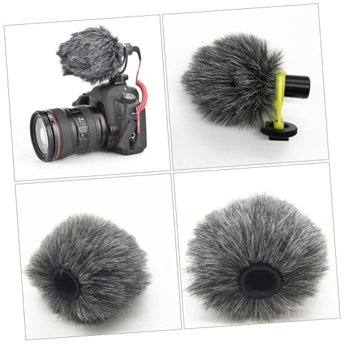 VANZACK Microphone Windscreen Cover Windproof Furry for Camera Microphones Enhanced Sound Reception Durable Protection for Outdoor Use Compatible with Various Models