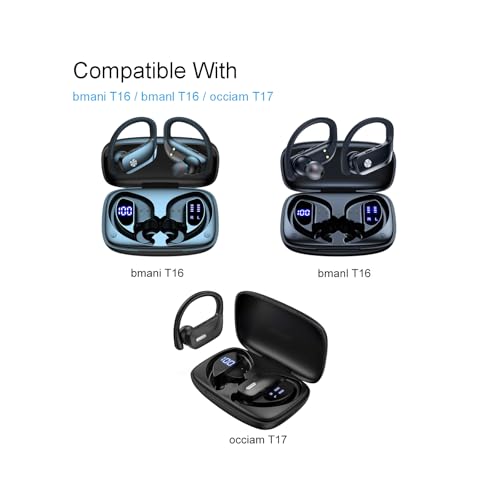 Klowcok Replacement Ear Tips for bmani T16 / bmanl T16 / occiam T17 Earbuds