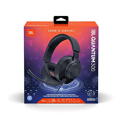 JBL Quantum 300 - Wired Over-Ear Gaming Headphones Quantum Engine Software - Black, Large (Pack of 4) - size: Large (Pack of 4)