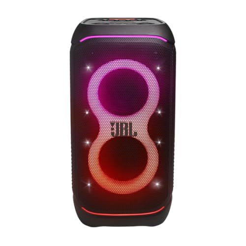 JBL PARTYBOX Stage 320 Portable Party Speaker Bundle with 2 Wireless Microphones (Black)