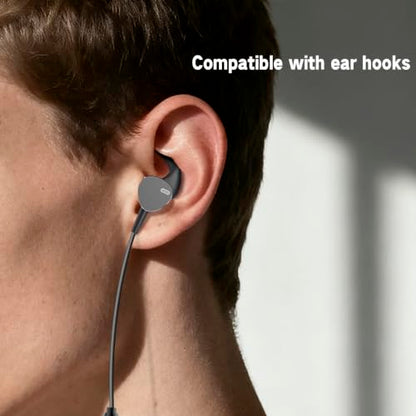 Type C Wired Headphones Deep Bass Earbuds with Noise Cancelling,Magnetic | In-Ear Wired Earphones USB C Headset with Microphone,Stereo Heavy bass ear bud with Sport Ear Hooks,Magnetic Anti-Tangle