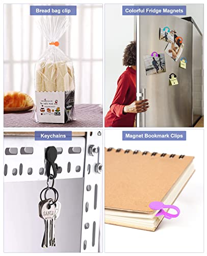8 PCS Silicone Magnetic Cable Ties, Reusable cord Organizer clips | magnet cord holder for phone charging, compatible with USB/lightning cables, bookmarks, whiteboard magnets, fridge magnets - size: 8-PCS