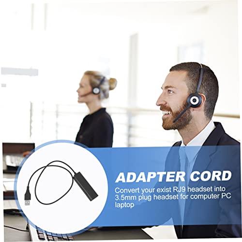 SECFOU 3pcs Female Headset Jack to Male USB Adapter Cable for Laptop and Telephone Headsets to USB Devices Lightweight and Portable Converter for and Online Conferencing