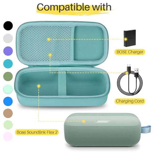 Lebakort Hard Case Compatible with Bose SoundLink Flex 2nd Gen/Bose SoundLink Flex Portable Speaker, Mint Green Case - color: Mint Green Case