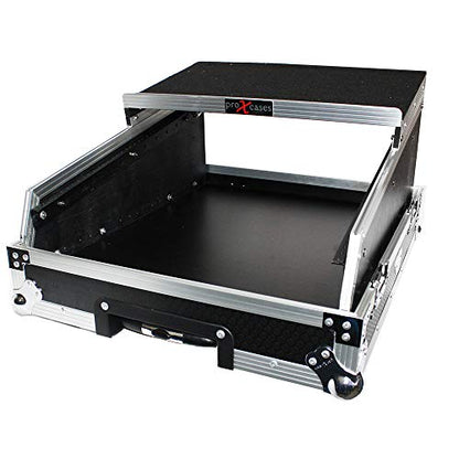 ProX XS-19MIX14ULTHW 14U ATA Slanted Mixer Rack Case with Sliding Laptop Shelf for 16 Channel Mixers & Audio Equipment