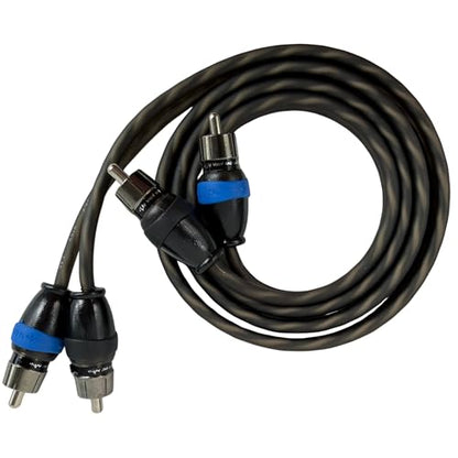 Sky High Car Audio 2 Channel Twisted 1.5 ft RCA Cables Coated 1.5' OFC 1 1/2 - size: 1.5 Feet