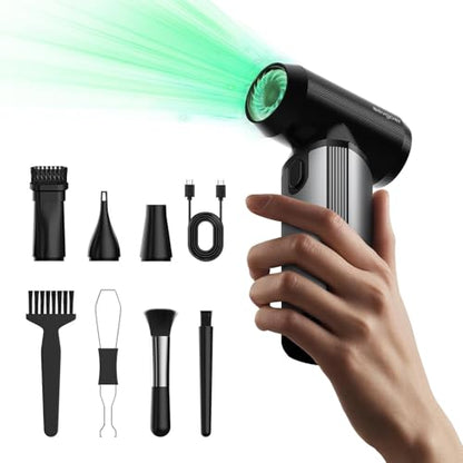 EG evoger Electric Air Duster,180000RPM Super Power Handheld Cordless Air Duster 10000mAh 3-Gear Adjustable Dust Blower for Computer, Keyboard,Outdoor, House, Car - size: 10000mAh