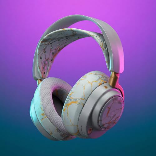 WC Mod Kit V2 Nova Pro Wireless, Pro Omni & Elite - Gel Earpads & Headband | Made by Wicked Cushions | Side Plates also included. Fits Arctis Nova Pro Wireless, Elite & Pro Omni | Sage Gold Marble - color: Sage Gold Marble