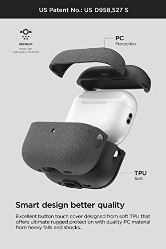 VRS Design Modern for Apple Airpods Pro 2nd Generation & 1st Generation Case (2023/2022/2019) (Sand Stone) [US Patent Registered] - color: Sand Stone, size: Airpods Pro 2