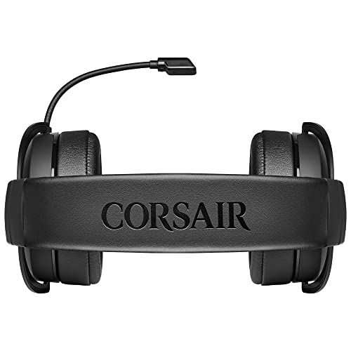 Corsair HS70 PRO Wireless Gaming Headset – 7.1 Surround Sound – Detachable Uni-Directional Microphone – Up to 40ft Range – iCUE Compatible – PC, Mac, PS5, PS4 – Carbon