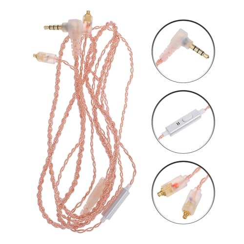 Detachable Headphone Cable with Mic and Wire Control, 3.5mm Straight Plug, Universal Replacement Cable for Headsets and Earphones, Suitable for Audio Devices and Gaming