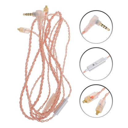 Detachable Headphone Cable with Mic and Wire Control, 3.5mm Straight Plug, Universal Replacement Cable for Headsets and Earphones, Suitable for Audio Devices and Gaming