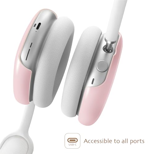 iBenzer Protective Case for AirPods Max Headphones, Ear Cups Cover for Apple AirPods Max (2024 USB-C / 2020 Lightning), Pink, AP-MAX-PK - color: Pink