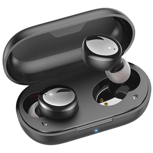 kurdene Wireless Earbuds Bluetooth 5.3 Light Weight in Ear Headphones | Premium Sound Bass Ear buds with Charging Case,Touch Control,Built in Mics Headset,Clear Calls for Sports Glossy Black - color: Glossy Black