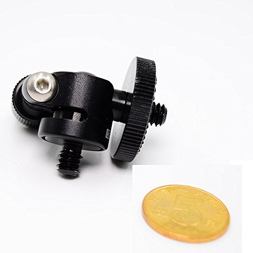 Koolehaoda Mini Ballhead Camera Tripod Ball Head Mount with 1/4" to1/4 Screw Connector | Compact Camera Tripod Ballhead, 360° Swivel, for DSLR Mirrorless Camera Monitor Flash Light, Lightweight Aluminum - size: 1/4 to 1/4 Connector