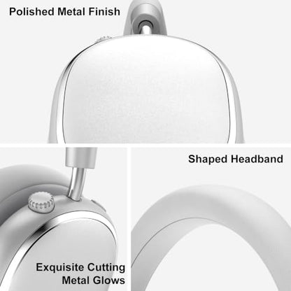 Srhythm NiceComfort 95 Hybrid Noise Cancelling Headphones Wireless | Bluetooth with Transparency,ENC,HD Sound,Slim Headphones Lightweight - color: Space Silver