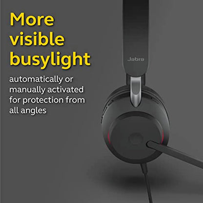 Jabra Evolve2 40 UC Wired Headphones, USB-C, Mono, Black – Telework Headset for Calls and Music, Enhanced All-Day Comfort, Passive Noise Cancelling Headphones, UC-Optimized with USB-C Connection - size: Unified Communications, style: Mono (USB-C)