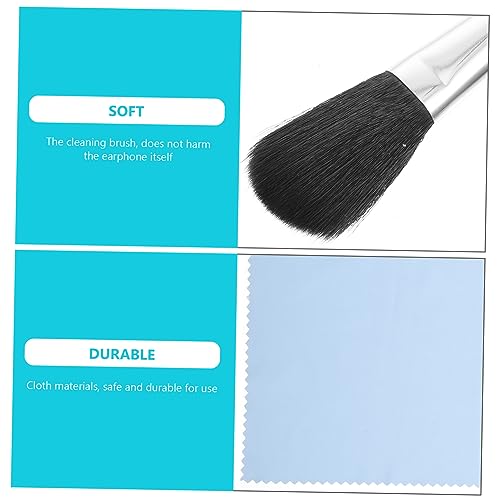 Angoily Headphone and Keyboard Cleaning Kit for Laptops and Phones Includes Headset Cleaning Brush and Microfiber Cloth for Electronics Maintenance