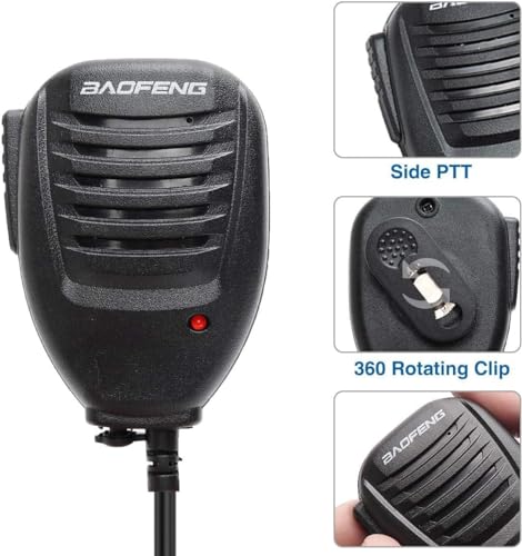 Baofeng BF-S112 Two Way Radio Speaker,Black, Auxiliary