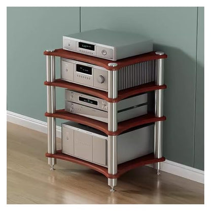 YLLFFLL Living Room/Small Spaces Audio Component Rack Tower Media Stereo Stand Equipment Shelves, Heavy Duty Modern HiFi Audio Racks Stereo Rack System(#2,4 Tier) - color: #2, size: 4 tier