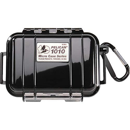 Pelican 1010 Micro Case (Black) | Watertight hard shell with rubber liner and lanyard for electronics, cameras and travel - color: Black, size: One Size