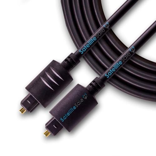 SatelliteSale Digital Toslink SPDIF Audio Optical Fiber Cable Universal Wire PVC Black Cord 3 feet - size: 3 Feet