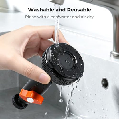 K&F CONCEPT Suction Cup Mount with Ball Head Magic Arm for Action Camera | Car Windshield Window Dash Mount Holder, 1/4" & Three-claw Adapter for GoPro Hero 13/12/11/10/9, Osmo Action 6/3/4/5 Pro XP01