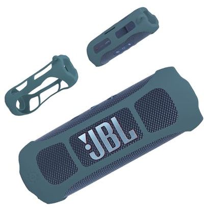 Silicone Cover Skin for JBL Flip 7 Portable Bluetooth Speaker (Blue) - color: Blue