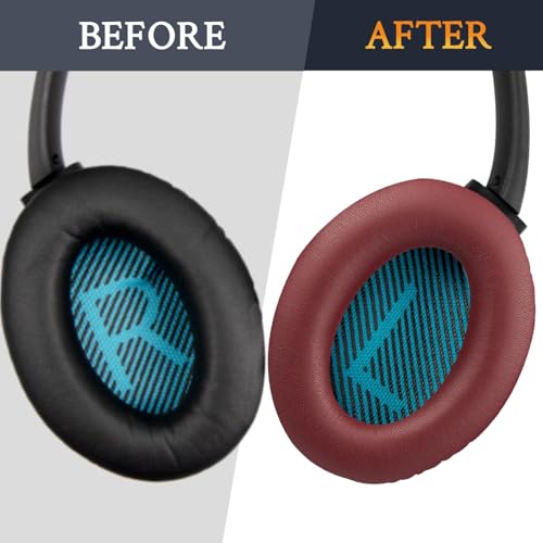 SoloWIT Earpads for Bose Headphones - Burgundy - color: Burgundy