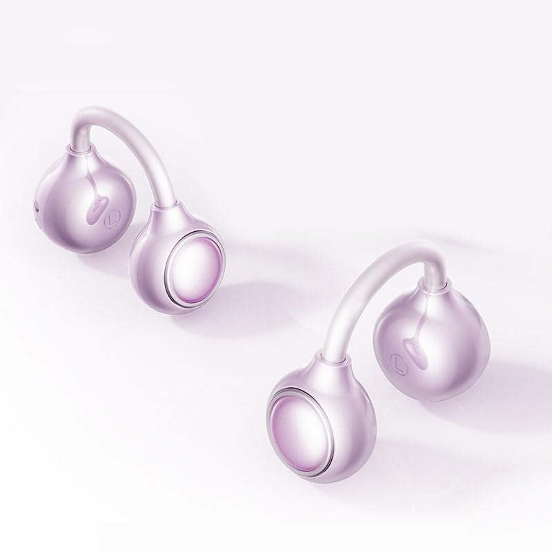 Open Ear Clip On Earbuds Wireless Headphones Bluetooth 6.0 with Mirror,48H Playtime,IPX6 Waterproof,Touch Control All-Day&Comfort Ideal for Women,Sports,Workouts and Daily Use (Skin)