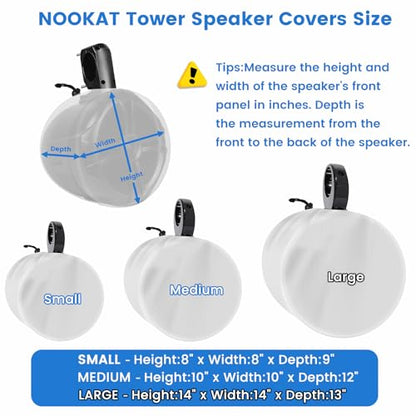 2 Pack Boat Speaker Covers, 900D Waterproof Wakeboard Tower Speaker Cover | Marine Grade UV Resistant Polyester Fabric, 14" H x 14" W x 13" D, Gray - color: Gray, size: L:14" H x 14" W x 13" D
