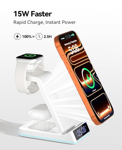 Wireless Charging Station, 7 in 1 Wireless Charger Foldable Charger Stand