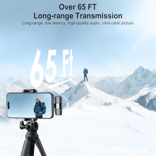 2026 PL9 Professional Wireless Lapel Lavalier Mic for USB-C Devices | iPhone/Android, 12-Hour Battery, 65ft Range, 1-Click Mute, Crisp Audio for TikTok, YouTube, Live Streaming, Recording
