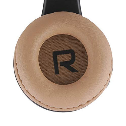 PowerLocus Wireless Bluetooth Over-Ear Stereo Foldable Headphones, Wired Headsets Rechargeable with Built-in Microphone for iPhone, Samsung, LG, iPad (Black/Brown) - color: Black/Brown