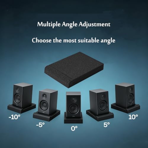 2 Pack Acoustic Isolation Pads, Studio Monitor Speaker Isolation Foam Pads, High Density Acoustic Foam Suitable for 6-8 Inch Speakers for Sound Improvement Prevent Vibrations (for 6''-8'' Speakers) - size: for 6''-8'' Speakers