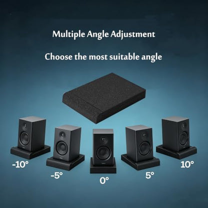 2 Pack Acoustic Isolation Pads, Studio Monitor Speaker Isolation Foam Pads, High Density Acoustic Foam Suitable for 6-8 Inch Speakers for Sound Improvement Prevent Vibrations (for 6''-8'' Speakers) - size: for 6''-8'' Speakers