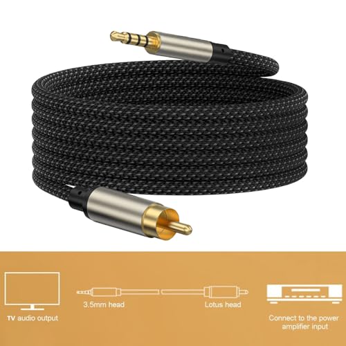 Digital SPIDF Coaxial Cable - 3.5mm to Single RCA Streaming from Lossless Music Server to R2R K13 Amp Dac Compatible with DAP M23,DAP M21